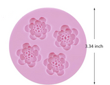 molde silicona flor doble