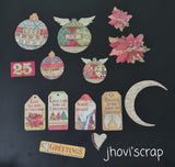 Clear Die cuts - Christmas patchwork
