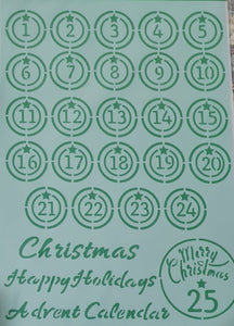 Stencil Christmas Patchwork advent