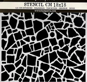 Stencil 18X18  cms - Mosaico Blue Dream